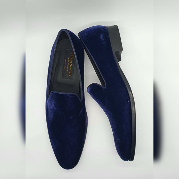 $350 To Boot New York Mens Size 10.5 Color Blue Bolton Velvet Formal Loafers main image 8
